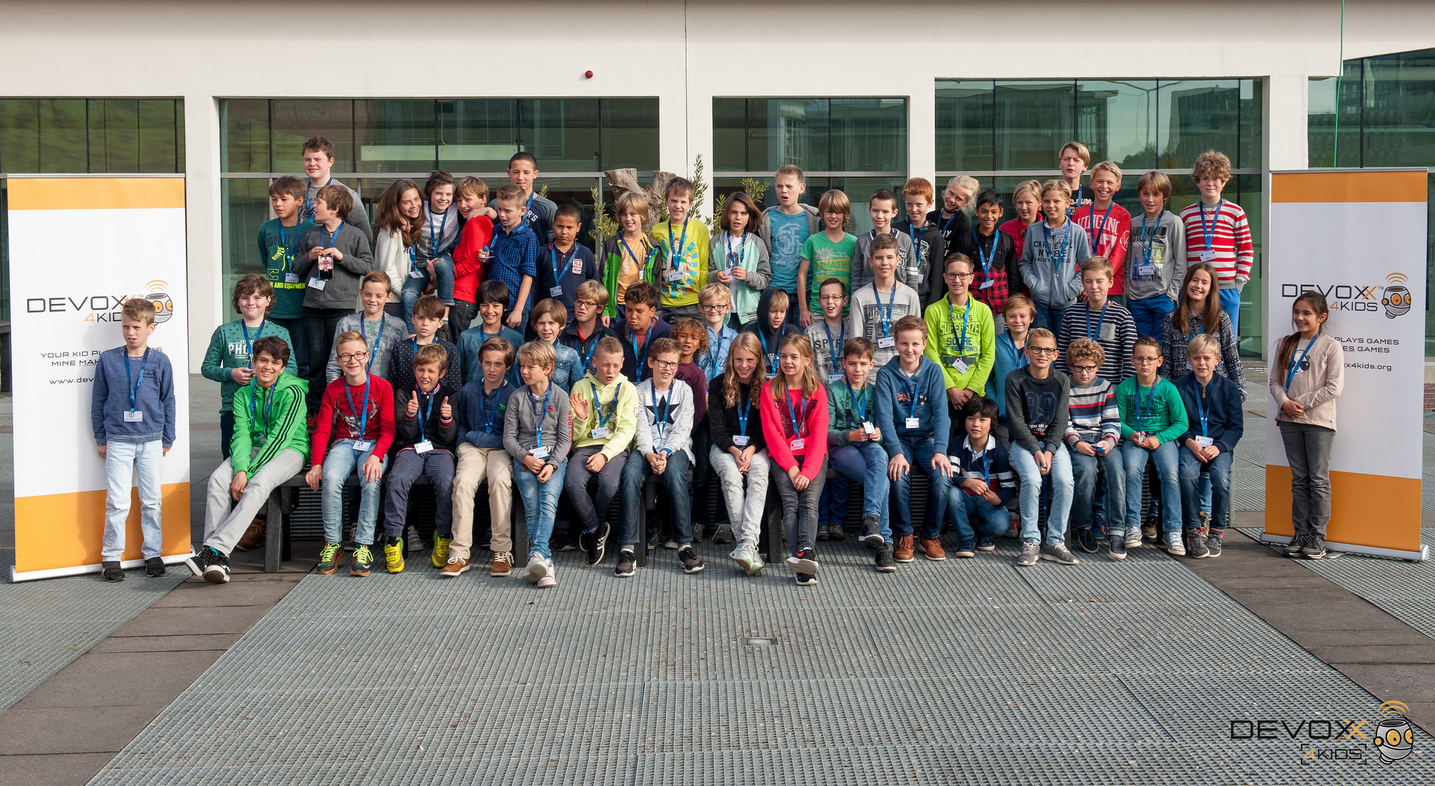 Kinderen aan het werk tijdens Devoxx4Kids Den Haag