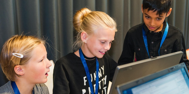 Kinderen aan het werk tijdens Devoxx4Kids Nieuwegein
