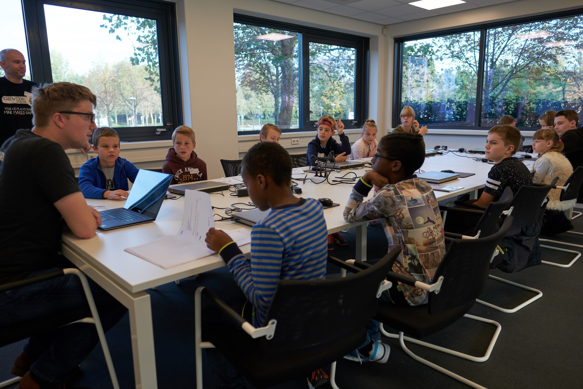 Kinderen aan het werk tijdens Devoxx4Kids Nieuwegein