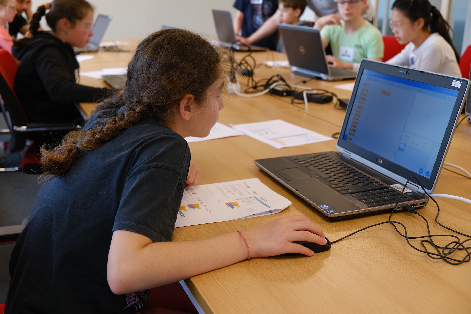 Kinderen aan het werk tijdens Devoxx4Kids Nieuwegein